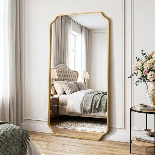 Delma Bathroom Vanity Mirror, Scalloped Round Corner Wall Mirror, - Image 7