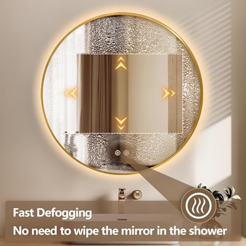 Niccy 24" Round LED Bathroom Backlit Mirror - Image 3