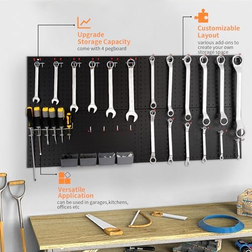 FRAYSCENT Peg Board for Wall 48x24 inch - Image 6