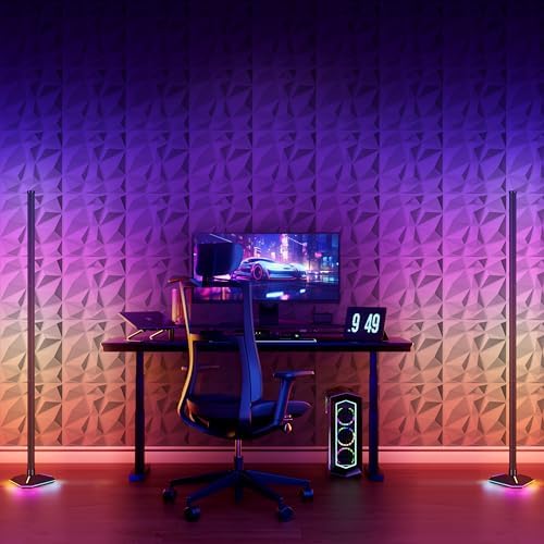 AMIGO 33 Piece 3D Wall Panels Diamond Pattern, High-Strength PVC, Recyclable - Image 2