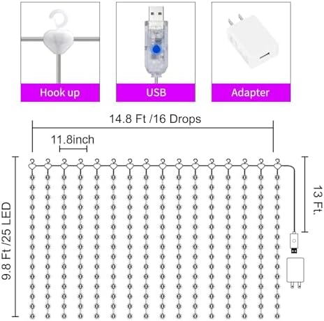 16 Colors Changing Curtain Lights - Image 4