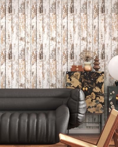 Wood Wallpaper Peel and Stick Shiplap Contact Paper 17.3"×393" - Image 5