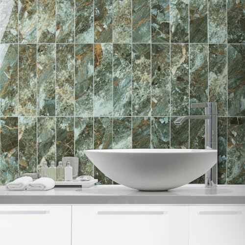 AULIGET 4-Piece Polished Green Marble - Image 3