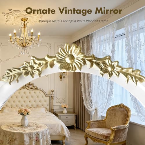 White Round Wood Mirror 28 Inch, Large Rustic Boho Coastal Wall Decor - Image 7