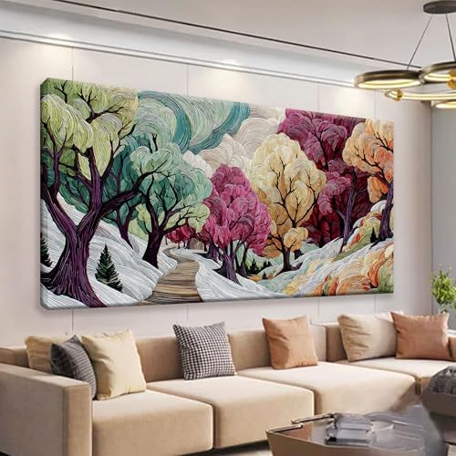 TAIJXAGSG Boho Wall Art Prints Colorful Tree Picture Canvas Art Wall Decor by TAIJXAGSG