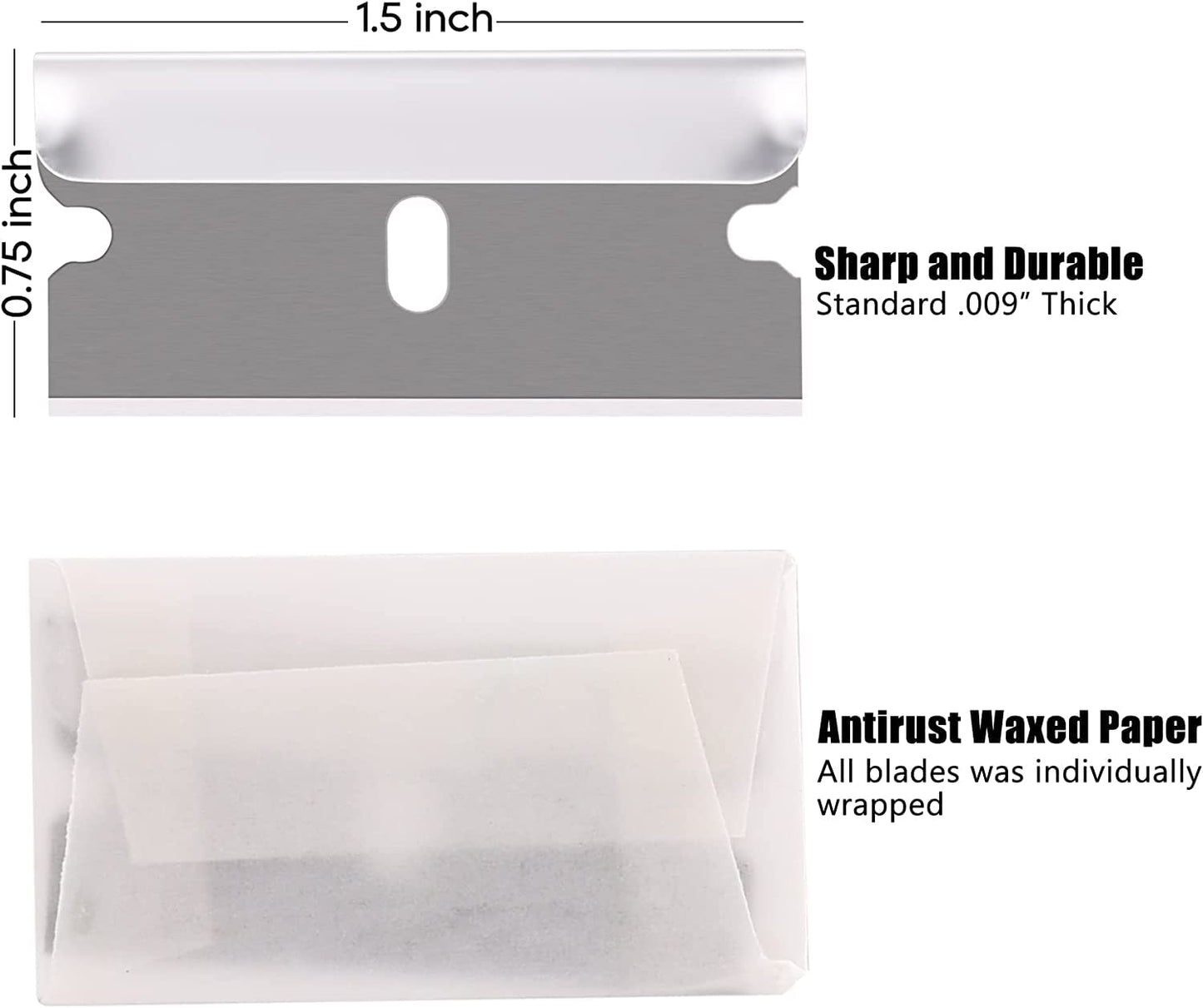 REXBETI 1400PCS Single Edge Razor Blades, Industrial Razor Blades for Scraper, Suitable for Removing Labels, Decals, Stickers and Old Paint