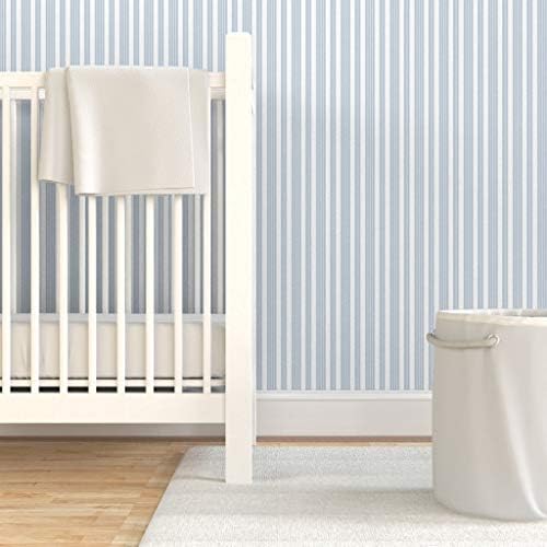 Spoonflower Pale Stripe Nursery Peel and Stick Removable Wallpaper - Image 6