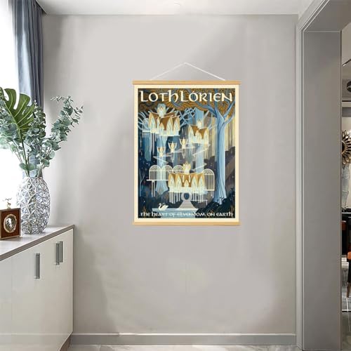 Middle Earth Landscape Wall Art Prints Canvas PaintingFantasy Posters, Wall - Image 3