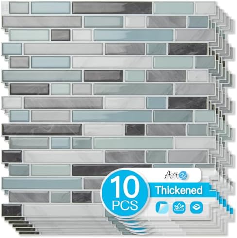 Art3d Linear Design Tile Peel and Stick Backsplash by Art3d