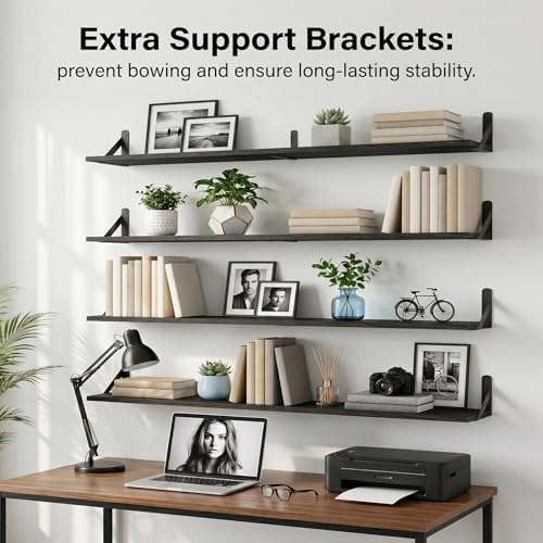 Long Wall Shelf, Large Floating Shelves - Image 5