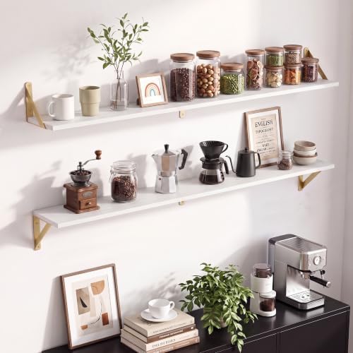 White Wall Shelves 48x6 Inch - Image 2