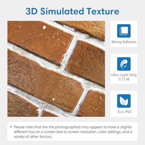 COMSTICKC 3D Peel and Stick Faux Brick Wall Panels - Image 3