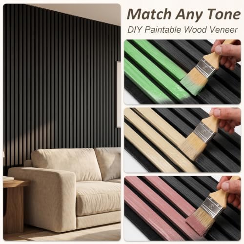 Acoustic Wall Panels, 93.2" x 12" Wood Slat Wall Panel - Image 5