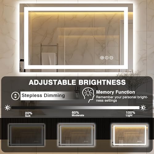 EchosLife 40"x24" LED Bathroom Mirror - Image 5