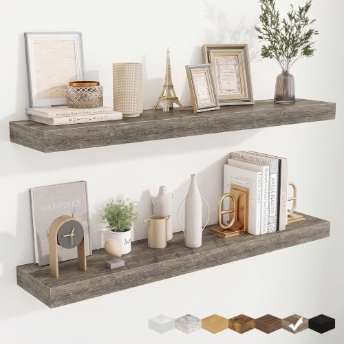 Floating Shelves for Wall, Wall Mounted Wood Shelves by Fuqing
