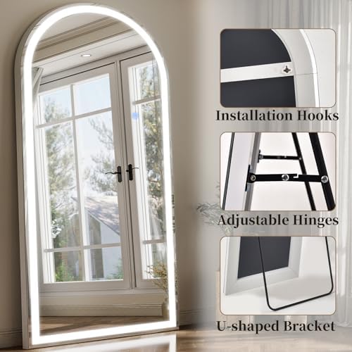 GLSLAND LED Arched Full Length Mirror - Image 5