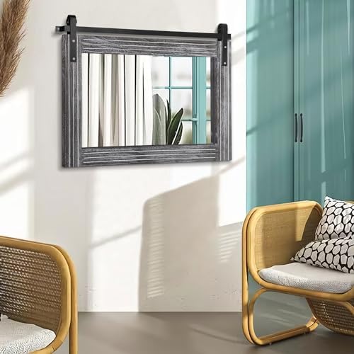 AAZZKANG Rustic Wall Mirror - Image 4