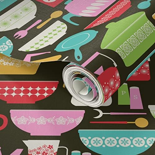 Spoonflower Vintage Kitchen Peel and Stick Removable Wallpaper - Image 2