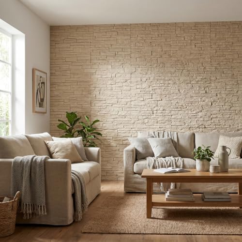 VooBang 3D Stacked Ledger Stone PU Wall Panels - Image 6