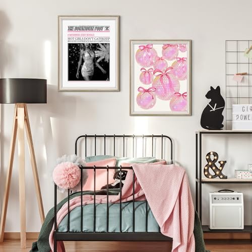 Habseligkeit Pink Fashion Wall Art Prints, Trendy Cute Wall Art Posters - Image 5