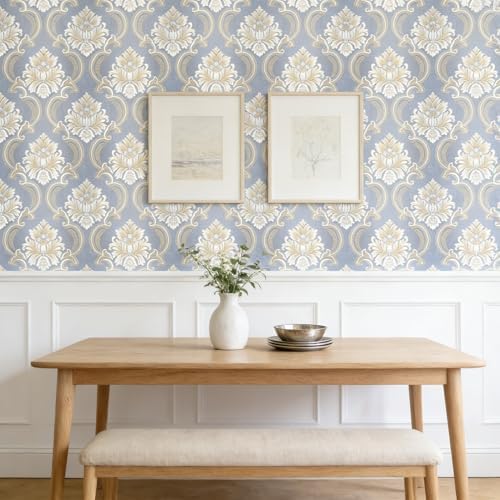 Vintage French Damask Peel and Stick Wallpaper Thickened Removable Self - Image 4
