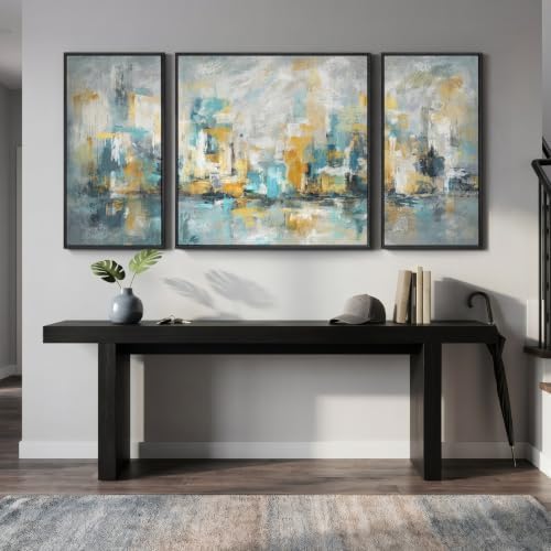 Extra Large Framed Modern Abstract Wall Art - Image 4