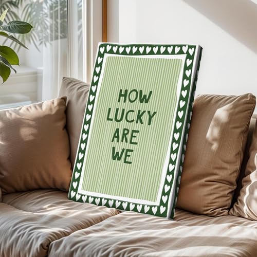 How Lucky Are We Poster Canvas, 16X24 Framed - Image 4