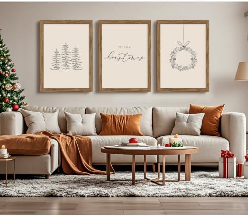 Christmas Wall Art Winter Xmas Canvas Decor Christmas Tree Picture Merry - Image 7