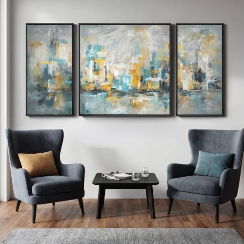 Extra Large Framed Modern Abstract Wall Art - Image 2