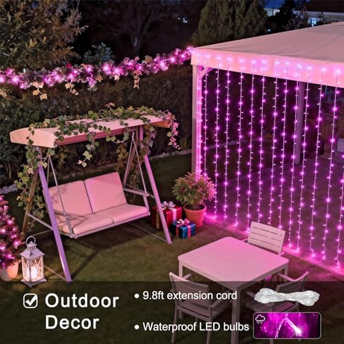 JMEXSUSS 300 LED Curtain Lights, 9.8x9.8 ft - Image 6