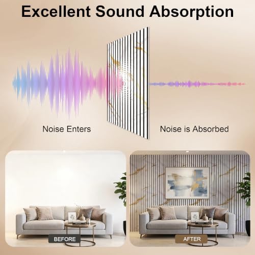 2 Pack 47.2" × 23.6" Wood Slat Acoustic Wall Panels - Image 3