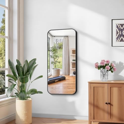 KOCUUY Black Mirror 20" x 40", Metal Frame Vanity Mirror - Image 2