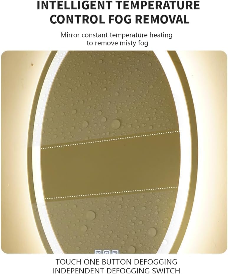 FLJ 20X28 inch Oval LED Bathroom Mirror - Image 6