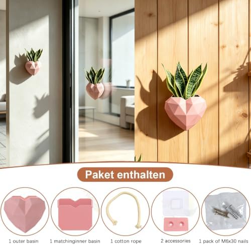 Heart-Shaped Self-Watering Wall Planter - Image 4