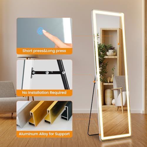 LED Rectangular Full Length Mirror - Image 4