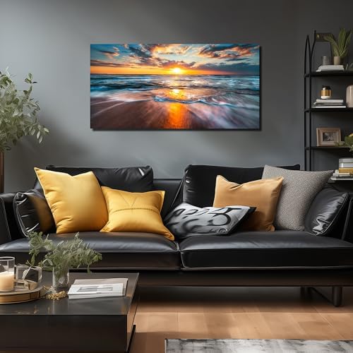 GUGIKA Sun Wall Art for Living Room, Size 40 x 20 Inches - Image 3