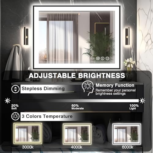 EchosLife 40x36 LED Bathroom Vanity Mirrors - Image 5