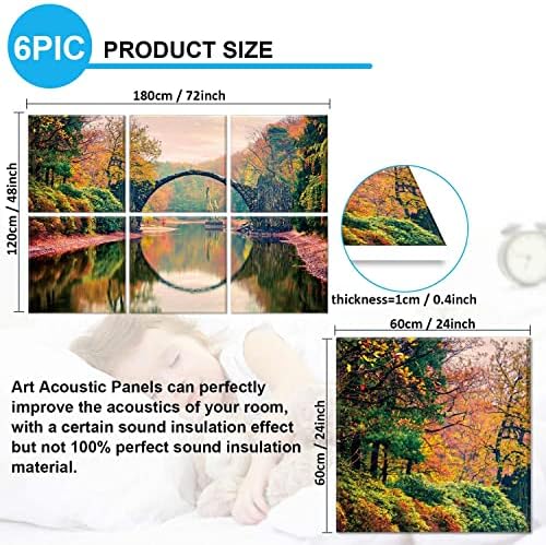 JBER Art Acoustic Panels 72" x 48", Sound Absorbing Wall Art, Kromlau Park - Image 2