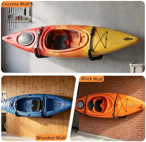 Kayak Storage Rack, Heavy Duty Wall Mount Kayak Hanger - Image 6