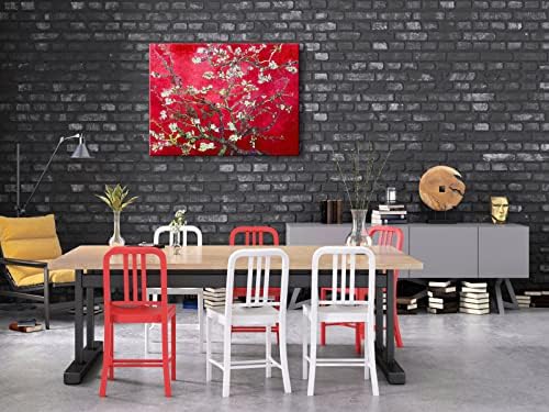Wieco Art Extra Large Red Almond Blossom Tree Vincent Van Gogh Paintings - Image 4