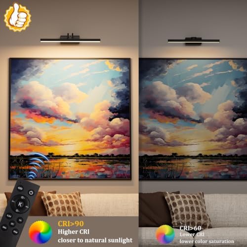 Battery Operated Picture Light for Wall, RF Remote Control - Image 5