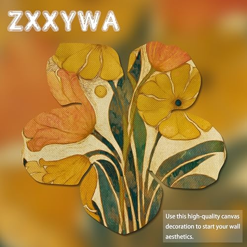 Framed Vintage Art Nouveau Floral Wall Art, Retro Rustic Botanical Artwork - Image 3