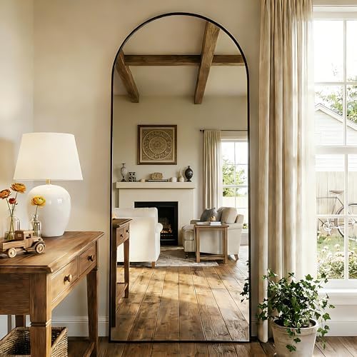 69"x28" Arched Full Length Mirror, Full Body Floor Mirror - Image 3