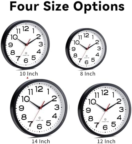 Roymnie 10 Inch Atomic Wall Clock, Battery Operated Silent Non Ticking - Image 4