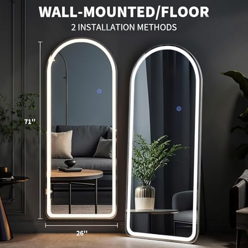 VooBang 71"x26" LED Arched Mirror Full Length - Image 2