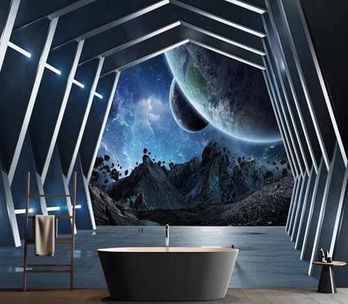 Futuristic Space Astronaut Galaxy View Wallpaper - Image 4