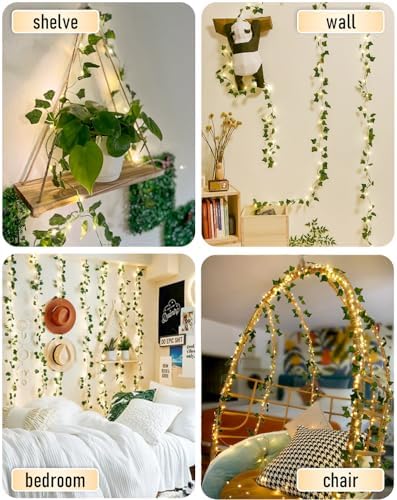 JMEXSUSS 100 LED Vines with Lights Plug in, 33 FT - Image 6