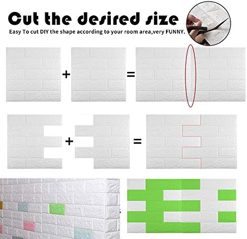 3D Wall Panels Peel and Stick, 14.5 Sq Ft Coverage Faux Brick - Image 4