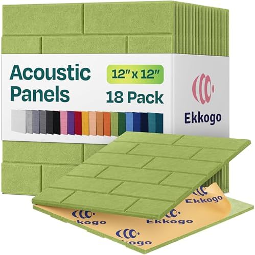 Acoustic Wall Panels 18-Pack, Office & Studio by EkkogoAcousticPanels