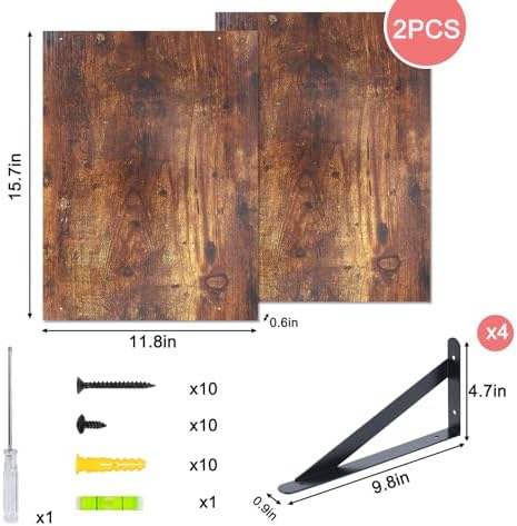 Fixwal 2pcs 11.8 in Deep Floating Shelves - Image 3